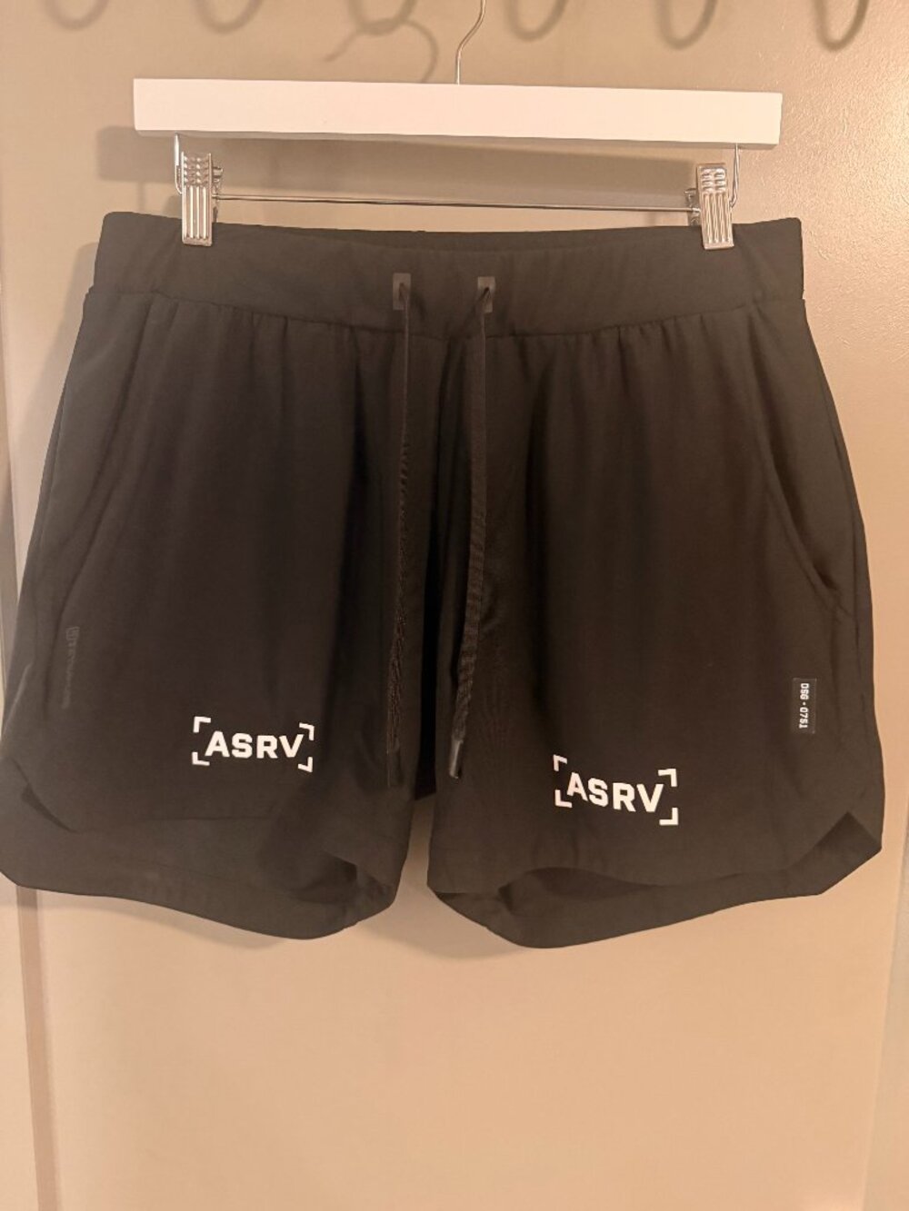 ASRV Men's Black Training Shorts